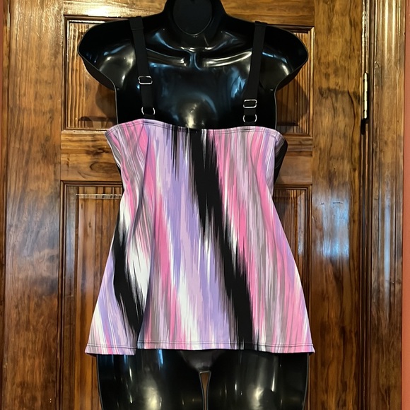 Vertical Striped Tankini Top - Picture 3 of 7